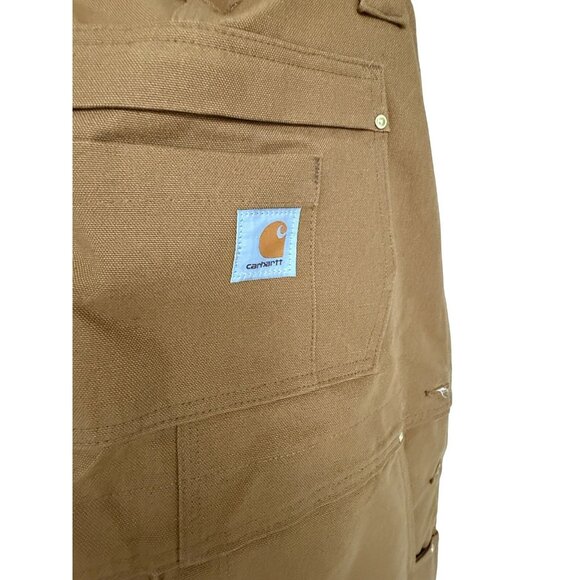 Carhartt Mens Brown Loose Fit Lined ,Duck Bib Overalls Size Large 0R004393-M - Picture 5 of 8